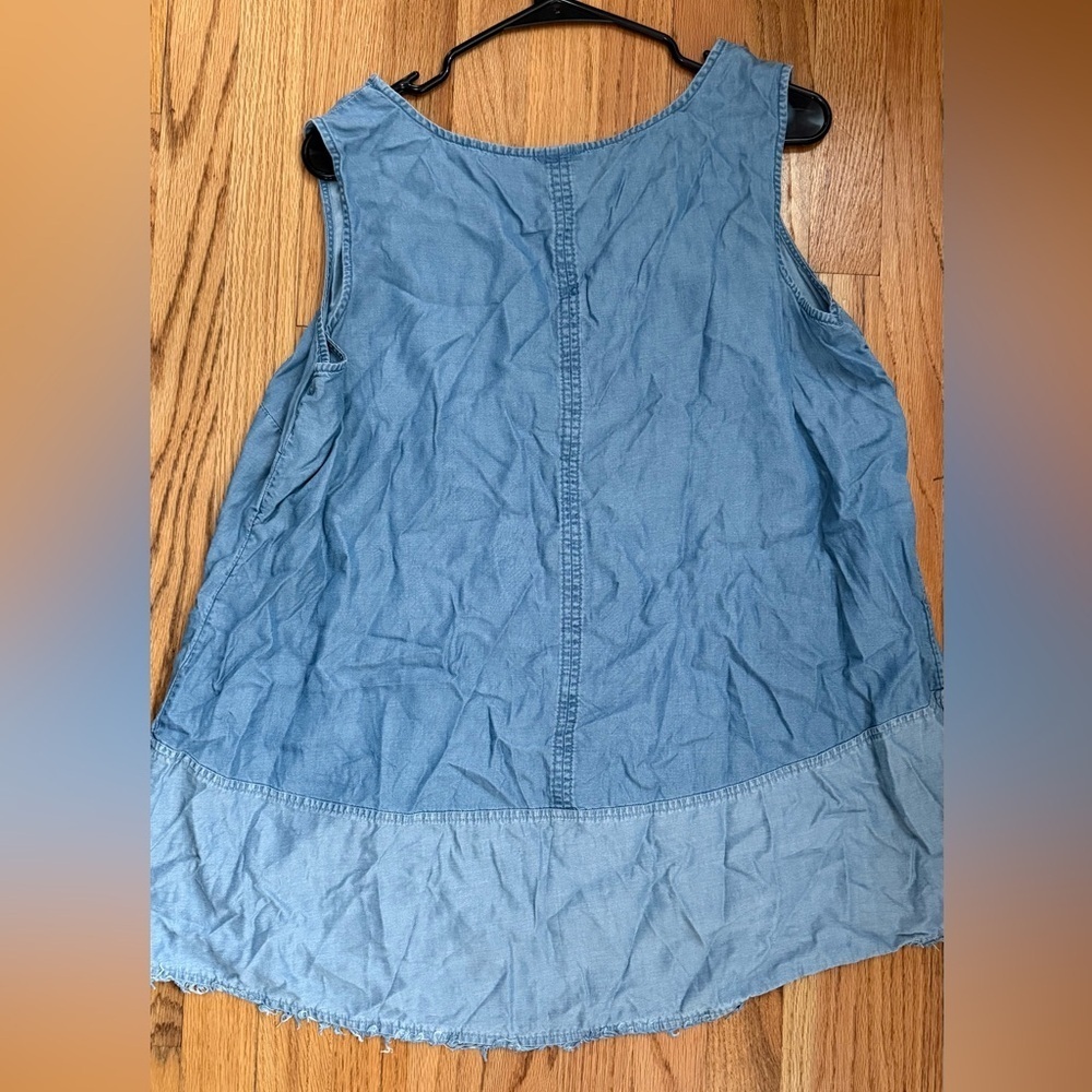 J.JILL Denim womens two toned baggy fit tank size XL petite - Picture 6 of 7